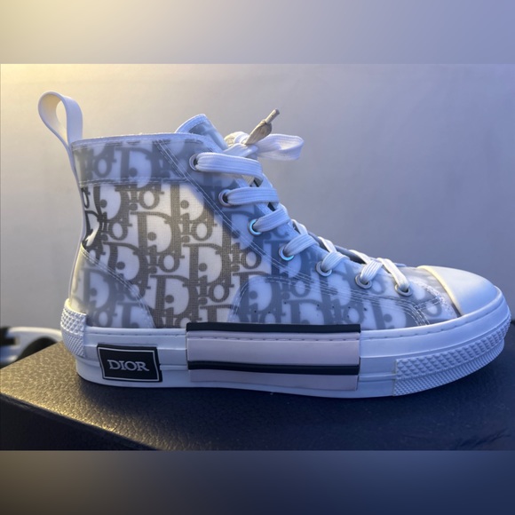 Men’s DiorB-23 hi top oblique canvas sneaker, size 41 - Picture 2 of 11